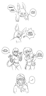 plagueofgripes:  funsexydragonball:  Iâ€™m so hyped for the next ep! (Also, sorry I keep teasing these two saiyan girls but never do anything with them. XD )  Seems familiar somehow  Shoot! I forgot to add your name in the tags! Sorry it was late and