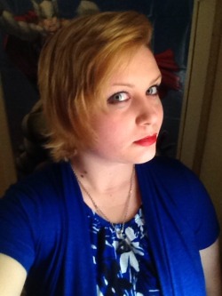 chlorokin:  So all weekend at work we’ve been able to forego the usual uniform polo shirt, in favor of red, white and blue attire in honor of Memorial Day. Here’s yesterday’s look, almost sort of ‘50s housewife meets modern day soccer mom, but