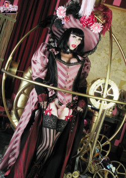 taraemory:  Oh my word! Victorian Steampunk tranny porn done right!   Hot enough to blow out the rivets of your steam engine!  Read all about my new shoot (Probably to be called “The Sex Machine” or something) at:http://tara-ts.com/blog/?p=1742