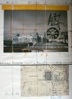 regardintemporel:  Christo - Wrapped Reichstag (project for Berlin), Platz der Republik, ” Brandenburger Tor”, 1992 