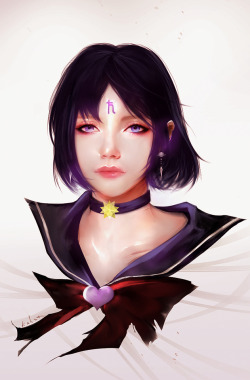 evilwvergil:“セーラーサターン”Doodle my favourite Sailor Moon character “Sailor Saturn” for practice…