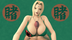 mrdeviant92:  Tsunade Titfuck POV Rendered in Blender. Did some test things in Photoshop to add to it. I’m Planning on making a nude variant of her if i can. Higher Res 
