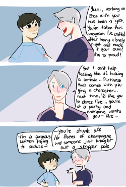 doodlesonice:Victor “A True Artist Gets Dumped After A Party And Milks That Pain For All It’s Worth” Nikiforov