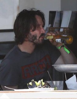 jack-roscoe:  keanu reeves drinking a corona &amp; having an existential crisis  