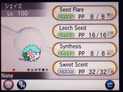 shinypokemonlab:  Surprise Shiny Giveaway! I’m feeling generous today so I decided to do a random giveaway:) This is a Black/White version Japanese event shiny Shaymin! The rules are simple.. must be following me 1 reblog = 1 entry (reblog as many times
