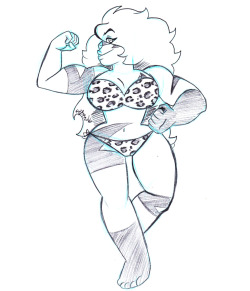 grimphantom2:  croxovergoddess:  Patreon Request!  ~Jasper in a Leopard Print Bikini!~ When you pledge ŭ to me on Patreon, you get all of my downloadable content and a monthly request!  I do admit that Jasper looks hot in that leotard bikini =P   ;9