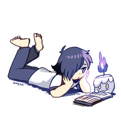 nokocchi: Another commission! P3 MC reading with litwick!