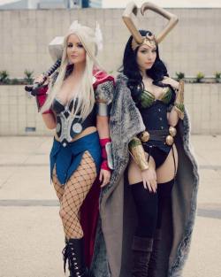 whybecosplay:  Fem Thor or Lady Loki!! by Bekejacoba and Ami Isley