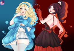   Alice and Red Queen skin idea for Hel :)Clothed /Nude version in high-res at Patreon. Thanks for the support.❥ Support me at Patreon | Twitter | Facebook | DeviantArt | Picarto ❥   