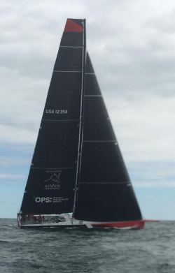 northsails:  Upwind on Comanche with 3Di Raw. 1st sailing day today.  That is a FAST looking sail plan.