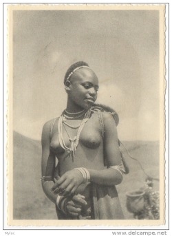 Congolese Banya-Bongo woman, via Delcampe.