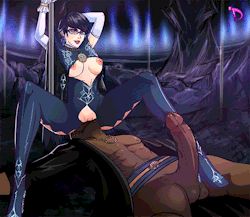 derpixon:  Rodin DirtyBayonetta gives some sugar.An animation loop featuring Bayonetta and Rodin. This took me awhile because of the complex details in their costumes. Thank you for the patience! HENTAI FOUNDRY (FLASH)NEWGROUNDS (FLASH)EROME (720P VIDEO