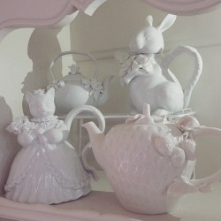 Lace-A-La-Mode:  I Love Milky White #Teapots ●´ᆺ`● This Is My Modest Collection
