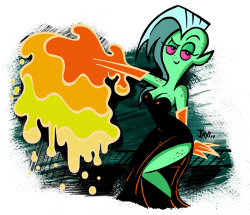 dacommissioner2k15:  javidluffy:    Colored version of one of my Inktober doodles: Lord Dominator wearing something comfortable. I know you love it, and I do too! ;)  Disney and their legion of gorgeous, evil, green women!!!