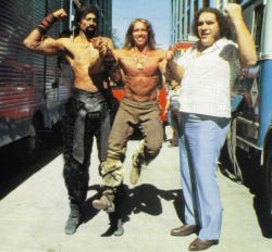 burnreel:  Wilt the Stilt, Arnold and Andre the Giant.