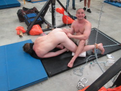 it was a great workshop, sorry should have told him it was a dungeon play party&hellip;. OOPS!  happyfrosh:  I topped a bondage/dominance/electro/edging/fucking scene. The boy was not allowed to cum. 