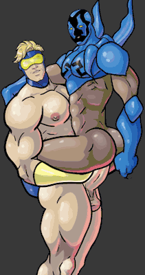 genelightfootart:  Booster Gold and Blue Beetle, commissioned on y-gal