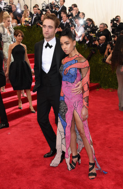 all&mdash;white:  FKA Twigs and Robert Pattinson attend the ‘China: Through The Looking Glass’ Costume Institute Benefit Gala at the Metropolitan Museum of Art on May 4, 2015 in New York City.
