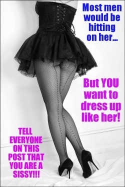 thesissygirlylife:  mercedesquinnthetgirlmistress:  sweet-sissy-natalie:  *giggle* of course I do…. I’ve also posted some pics of my self dressed up ;-)  Group Session Sissies.   thesissygirlylife:    I AM A SISSY 