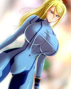 exaggeratedproportions:  cynthiaandsamus:  Artist Samus: Okay, who’s been messing with breast expansion magic?  *nervously looks around the room* 