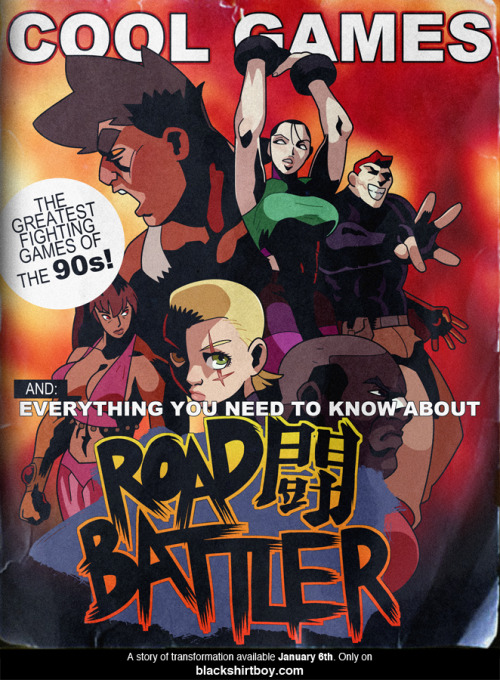 SPEAKING OF COMICS:Road BattlerA guy gets turned into a hot fighting game character?? woW!!Why not put a tingle in your dingle this New Year with Road Battler! Coming January 6th.
