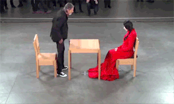 fvckjaymichael:  showslow: Marina Abramovic meets Ulay Marina Abramovic and Ulay started an intense love story in the 70s, performing art out of the van they lived in. When they felt the relationship had run its course, they decided to walk the Great