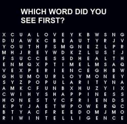 psych2go:  It’s said that 90% of people will see the same word first. Don’t cheat! Type the first 3 words you see in the comments and then look and see what everyone else saw! 