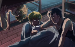 bouncyenvos:  Nile wake up I have to tell you my headcanons at 3 in the morning gdi Erwin go to sleep!!You too Mike, quit being nosy.  