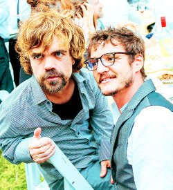  Pedro Pascal and Peter Dinklage at the Shakespeare in the Park festival.  