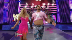 NIce bulge Fandango was sporting during his entrance! I think Dancing&hellip;or Summer Rae turn him on!