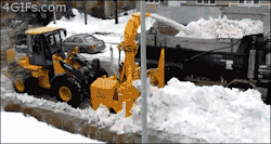 macklefloor:  4gifs:  Meanwhile in Canada  i find it hilarious how this has gotten 10,000 notes here on tumblr because to me (and most people from montreal) this is an every day occurrence and I often wake up to this outside my window and it amazes me