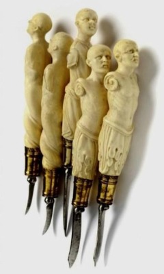 A magnificent set of surgical instruments, German, ca 1600. Ivory, silver fire-gilt, iron. In the collection of Georg Laue.