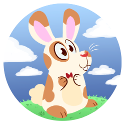 aliceapprovesart:  Spring Bunny Icon A little fluffy bun I made for my Mom for Spring. Feel free to use as long as you give credit. Thank you! 