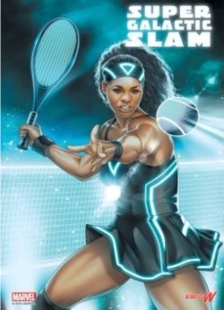 der-arch1tect:  Brilliant artwork of Serena Williams by marvel illustrators. More outstanding female athletes art found on espn.go.com/espn/feature/story/_/id/14272243/espnw-marvel-create-super-impact25-heroes