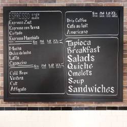 Did up the chalkboard for le cafe.  #menu #sofacafe #text #calligraphy #lettering #coffeeshop