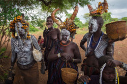 konstantinohatzisarros:Mursi tribe at Bele village, Mago Park, Omo Valley, Ethiopia. Photo © Konstantino Hatzisarrros 2014. www.konstantinophoto.com