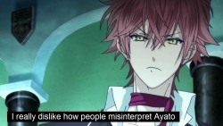 I really dislike how people misinterpret Ayato. He is really not that bad and he isn’t the only one who forces Yui to do things. Yes, he is an asshole, but ALL the brothers are assholes. But how is he not that bad? I mean it sounds like youre trying
