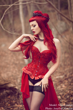 gameraboy:  _Red Diamond III. by Bloddroppe Model: Miss Loulou Photo: Josefine Jönsson Corset: V-Couture