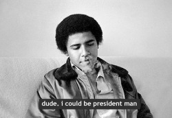 felons-jobs:  kitacha:  preposition:  Barack Obama as a freshman in college, 1980   kitacha   But Seriously