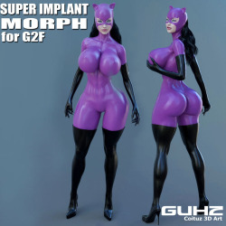  guhzcoituz has a real great one available now available! Super Implant Morph For G2F is a single Slider  Morph and Character preset for Genesis 2 Female. This product was create  and sculpted in zbrush to make a Super heroine with a big round ass and
