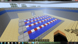 My pool and locker room! If you come play minecraft with me,