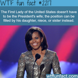 wtf-fun-factss:  The first lady of the United States - WTF fun facts