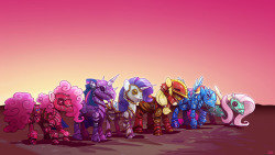 Battle Ponies by ~cmaggot This is both badass and hilarious at the same time. Look at them XD Look at Fluttershy XD XD