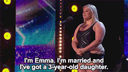 thecubthatdanced:  huffingtonpost:  You go Emma!  Watch this plus-size poel dancer show Simon Cowell how it’s done.   Just think how much stronger she is than the skinny girls that do it, she can hold up her larger body just as well as them, that’s
