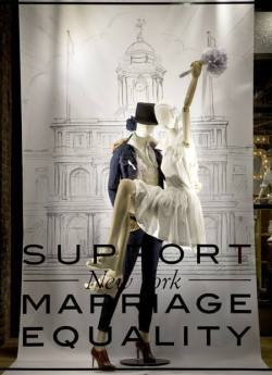 Window display in support of marriage equality
