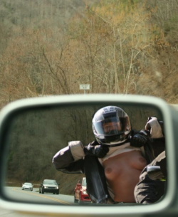 questionsandacts:  While riding with your man, fill his mirror with tits often.