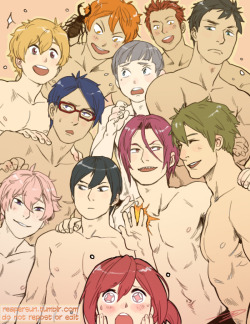 i wanted to draw all the Free! hot boys together plus the new ones from S2 plus Gou-san~ KISUMI IS PROBABLY NOT THAT IMPORTANT BUT HE&quot;S SO CUTE