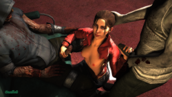 Apparently even when turning into a zombie-like creature, the most important organ is still fully functional&hellip; for better or worse.Note: The Zoey scene was an anonymous request. The Jill scene was semi-inspired, but not used as a reference, by an