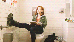 kmccreesh4:  Just sitting on the toilet, jeans on, about to fill them with a huge poop