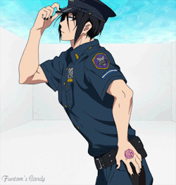 funtomscandy:   Free! Eternal Summer ED Policeman dance!  Sebastian Michaelis ver.  ~I dont know if someone already did this..anyways enjoy!~ if some knows the tag for this meme, please let me know! sorry but Free!!!!!! 